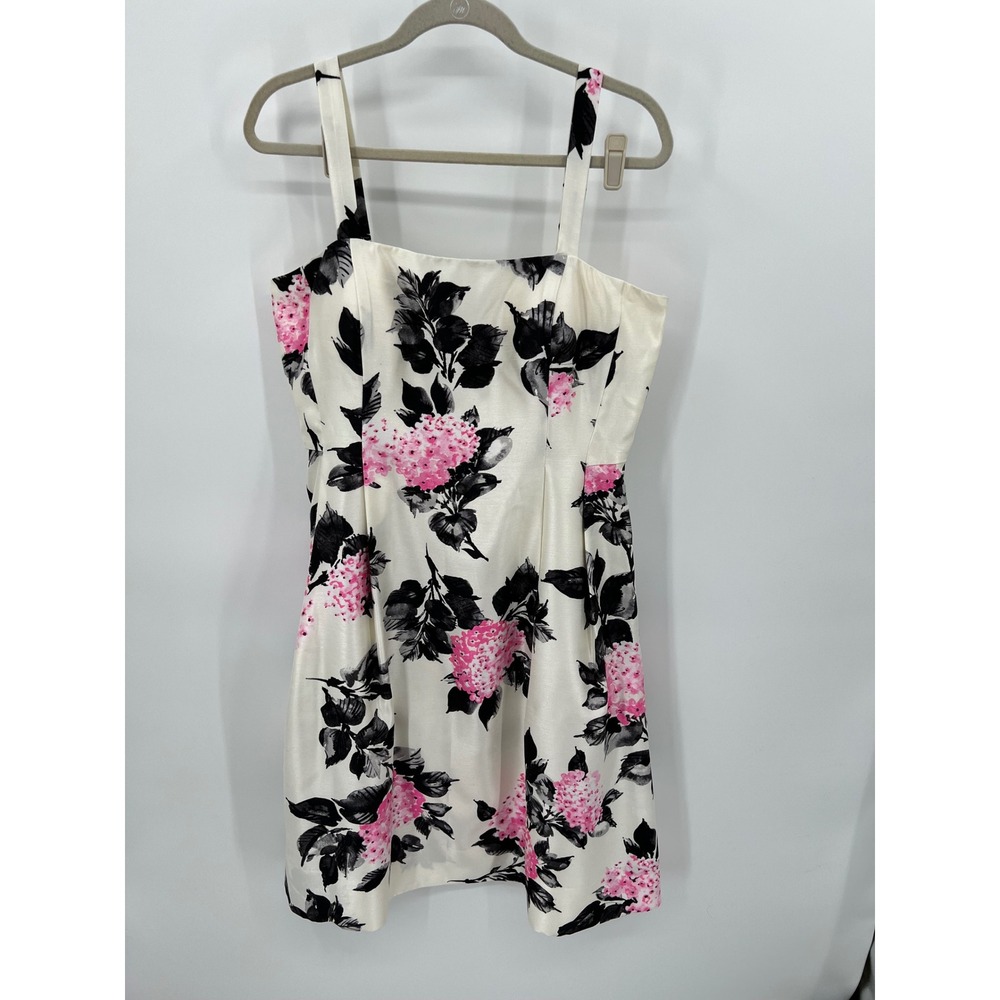 Jessica Howard Pink Hydrangea Floral Sleeveless Cocktail Dress Size 14